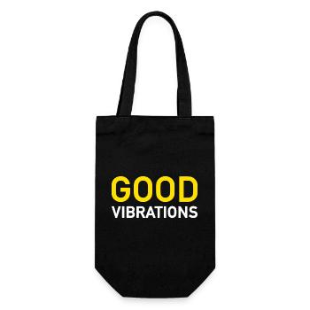 Good Vibrations - Geschenkbeutel für Flaschen - Schwarz - Vorne