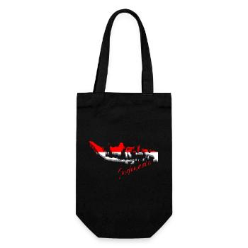 Map of Indonesia, flag of Indonesia - Gift Bag for Bottles - black - Front