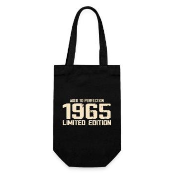 1965 Retro Style 1965 Birthday 1965 Vintage - Gift Bag for Bottles - black - Front