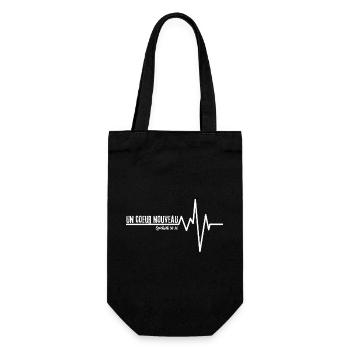 A NEW HEART (B/N) - Gift Bag for Bottles - black - Front