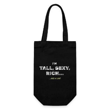 Tall, sexy and rich...sure - Gift Bag for Bottles - black - Front