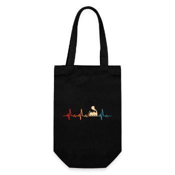 Model Railway Retro Railway Locomotive - Gift Bag for Bottles - black - Front