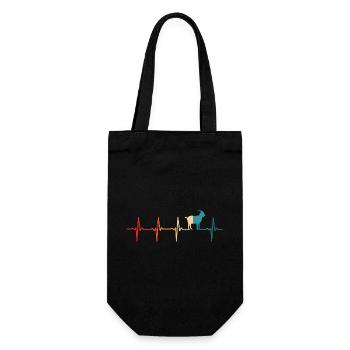 Chèvres Heartbeat T Shirt Chèvre Drôle - Sac à bouteille - noir - Devant