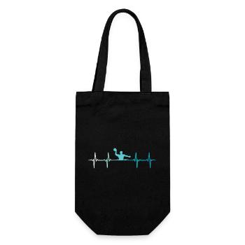 Retro water polo heartbeat water polo - Gift Bag for Bottles - black - Front