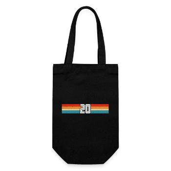 20 Jahre retro 20. Geburtstag - Geschenkbeutel für Flaschen - Schwarz - Vorne