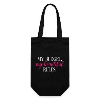 My Budget My Beautiful Rules Fun Finance	 - Gift Bag for Bottles - black - Front