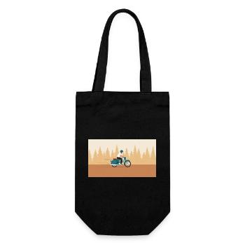 Balade en forêt au look rétro - Sac à bouteille - noir - Devant