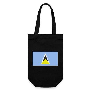 Drapeau caribéen de Sainte-Lucie - Sac à bouteille - noir - Devant