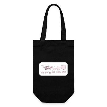 Love is in the air Vintage Rose Airy Love - Gift Bag for Bottles - black - Front
