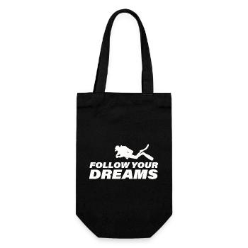 FOLLOW YOUR DREAMS - Geschenkbeutel für Flaschen - Schwarz - Vorne