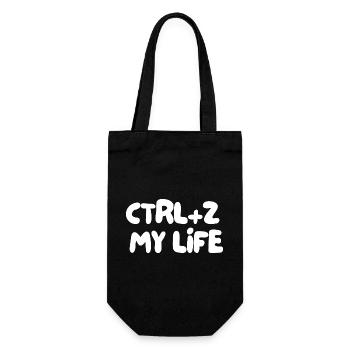 CTRL+Z MY LIFE - Gift Bag for Bottles - black - Front