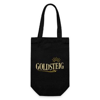 Goldsteig Typography Hiking Trail - Gift Bag for Bottles - black - Front