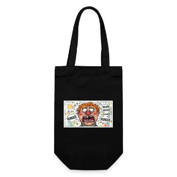 Caricature de la faim : Look explosif de dessin animé - Sac à bouteille - noir - Devant