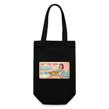 Eat the Rich – Satire rétro - Sac à bouteille - noir - Devant