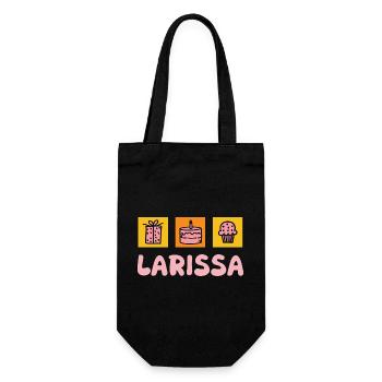 Larissa comme gâteau d’anniversaire - Sac à bouteille - noir - Devant
