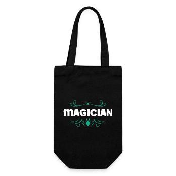 Logo du magicien avec ornement baroque - Sac à bouteille - noir - Devant