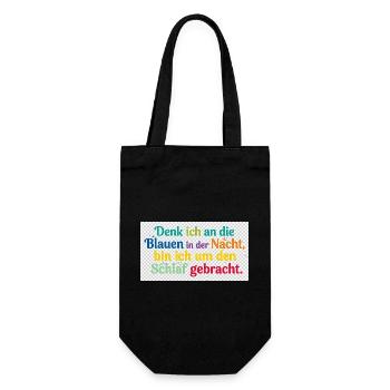 Bunte Nachtgedanken Schlafzitat - Geschenkbeutel für Flaschen - Schwarz - Vorne
