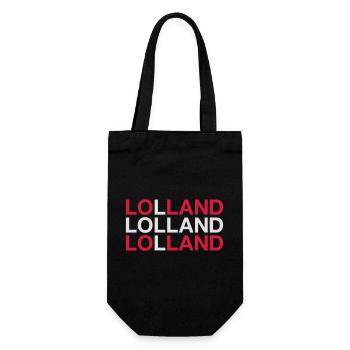 LOLLAND Dänische Flagge Dänemark Denmark - Geschenkbeutel für Flaschen - Schwarz - Vorne