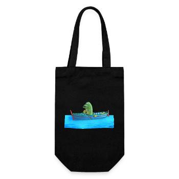 Brochet dans la chaloupe - Sac à bouteille - noir - Devant