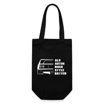 autos style f40 oldtimer Symbol sportscars Auto - Geschenkbeutel für Flaschen - Schwarz - Vorne