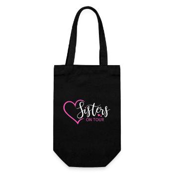 Sisters sisters saying girls sisters on tour - Gift Bag for Bottles - black - Front