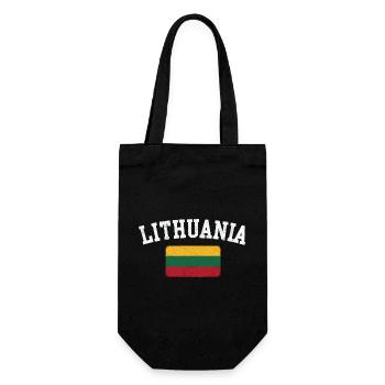 Lithuania Arch Flag Tee - Gift Bag for Bottles - black - Front