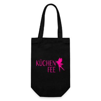 Köchin Küchenfee - Geschenkbeutel für Flaschen - Schwarz - Vorne
