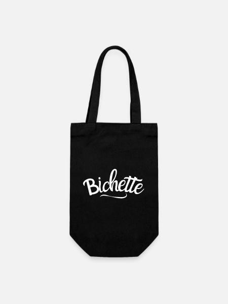 Bichette, amoureux, amoureuse, amour - Sac à bouteille - noir