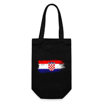 Kroatien Flagge - Geschenkbeutel für Flaschen - Schwarz - Vorne