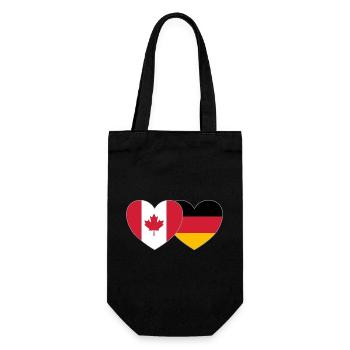 Canada Allemagne Drapeau Coeur - Sac à bouteille - noir - Devant