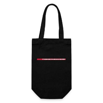 being old people age - Gift Bag for Bottles - black - Front