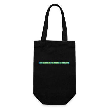 being old people age - Gift Bag for Bottles - black - Front