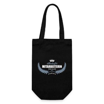 Allerbeste Mitarbeiterin von allen - Auszeichnung - Geschenkbeutel für Flaschen - Schwarz - Vorne