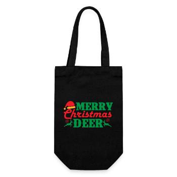 Joyeux cerf de Noël - Weihnachten - Sac à bouteille - noir - Devant