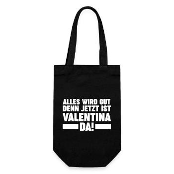 Valentina - Geschenkbeutel für Flaschen - Schwarz - Vorne