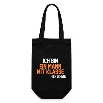 Schullehrer Lehrer - Geschenkbeutel für Flaschen - Schwarz - Vorne