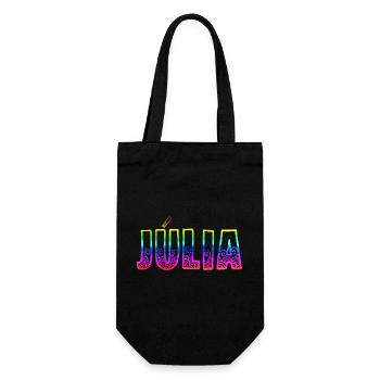 julia rs regenbogen - Geschenkbeutel für Flaschen - Schwarz - Vorne