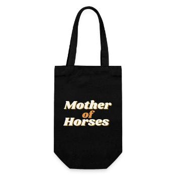 ! Mère des chevaux - Mutter von Pferden - Sac à bouteille - noir - Devant