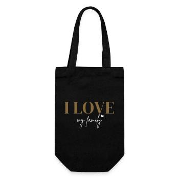 I love my family - Gift Bag for Bottles - black - Front