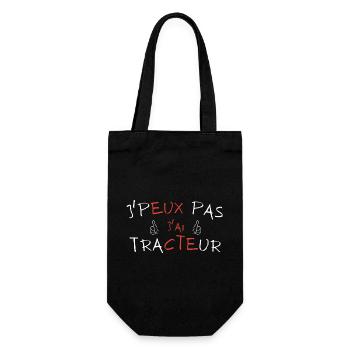 j'peux pas j'ai Tracteur - Sac à bouteille - noir - Devant