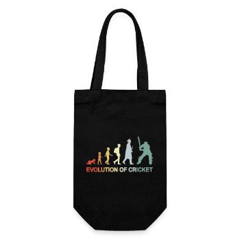 Evolution of Cricket - Geschenkbeutel für Flaschen - Schwarz - Vorne