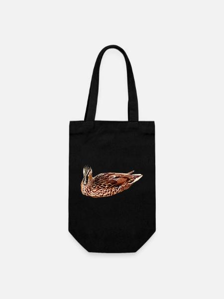 wasservögel, Stockente - Geschenkbeutel für Flaschen - Schwarz