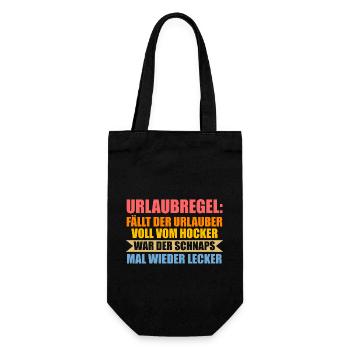 Sommerurlaub Urlauber Urlaub - Geschenkbeutel für Flaschen - Schwarz - Vorne