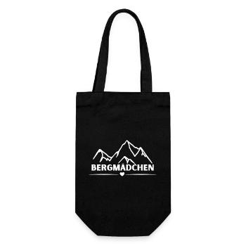 Bergmädchen - Geschenkbeutel für Flaschen - Schwarz - Vorne