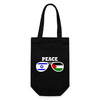 Free Palestine Israel peace - Sac à bouteille - noir - Devant