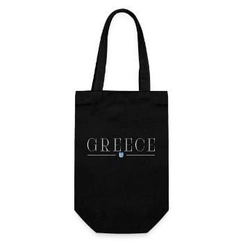 Ich liebe Griechenland - Geschenkbeutel für Flaschen - Schwarz - Vorne