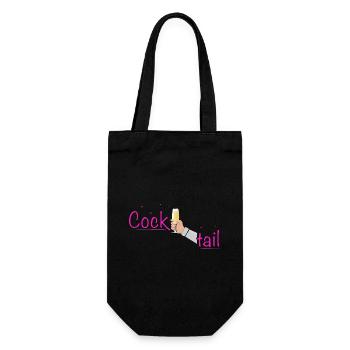 Cocktail Drink Toast Cheers - Gift Bag for Bottles - black - Front