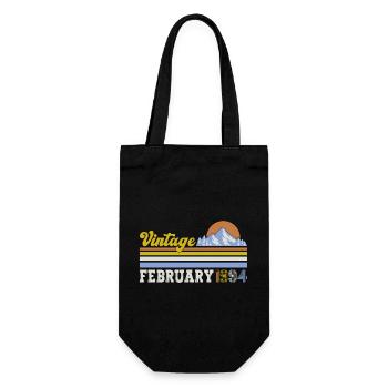 30. Geburtstag Vintage Februar Jahrgang 1994 - Geschenkbeutel für Flaschen - Schwarz - Vorne