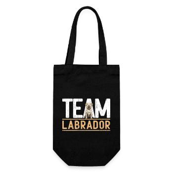 Team Labrador Team Hund Labradormotiv - Geschenkbeutel für Flaschen - Schwarz - Vorne