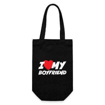 J’aime mon petit ami - Sac à bouteille - noir - Devant